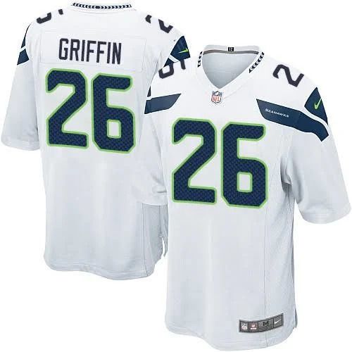 Men Seattle Seahawks #26 Shaquill Griffin Nike White Game NFL Jersey